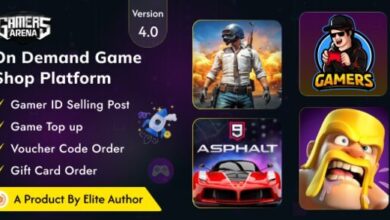 Gamers Arena Digital Online Game Store Game Top-up Voucher and Gamer ID Selling Script