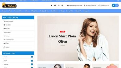 S Market Ecommerce Blogger Template Download