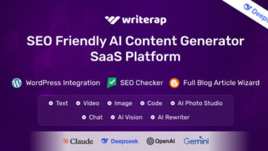 Writerap AI Content Generator with SEO Optimizer SaaS Application