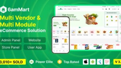 6amMart Multivendor Food Grocery eCommerce Delivery App with Admin and Website