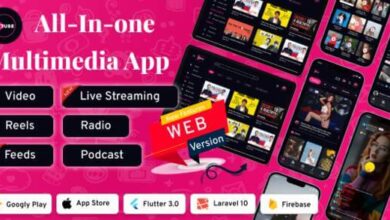 DTTube Video Reels Podcast Live Streaming Flutter App Android iOS Web with Admin Source