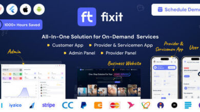 Fixit Multi Vendor On Demand Handyman Home Service Flutter App with Admin