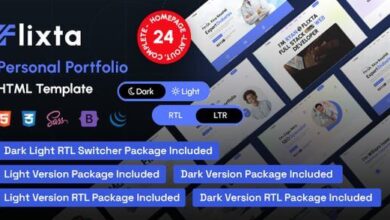 Flixta Personal Portfolio HTML Template
