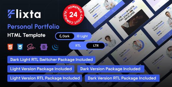 Flixta Personal Portfolio HTML Template