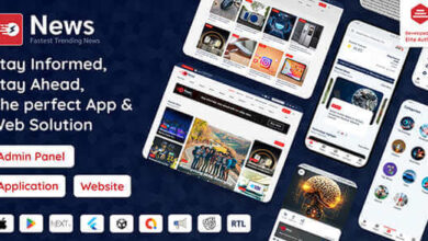 Flutter News App for Android and iOS Website with Admin panel