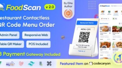 FoodScan QR Code Restaurant Menu Maker and Contactless Table Ordering System