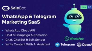 SaleBot WhatsApp and Telegram Marketing SaaS ChatBot Bulk Sender Script