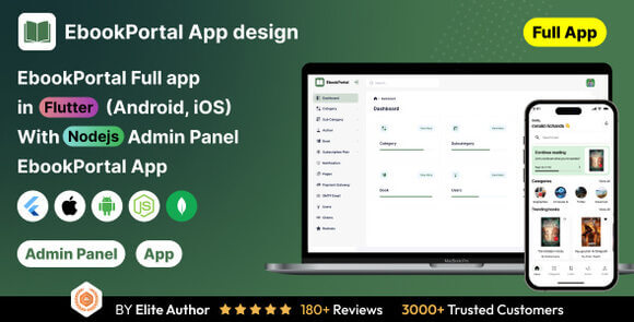 Download EbookPortal v1.0 – Ebook Full App in Flutter with NodeJs Backend | ReadHub App Source