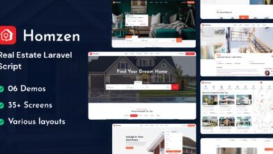 Homzen Laravel Real Estate Agency Portal Multilingual Nulled Script
