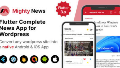 Mighty News Flutter News App with WordPress Backend
