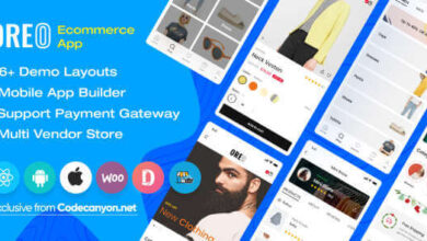 Oreo Fashion Full React Native App for WooCommerce