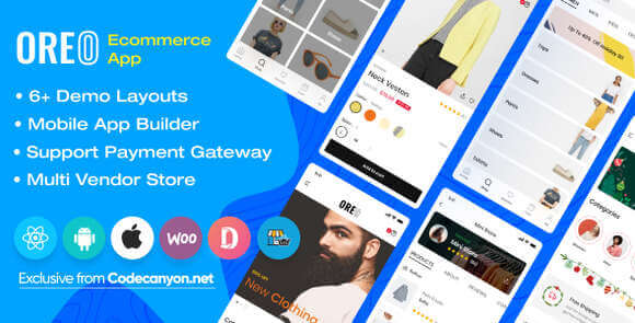 Oreo Fashion Full React Native App for WooCommerce