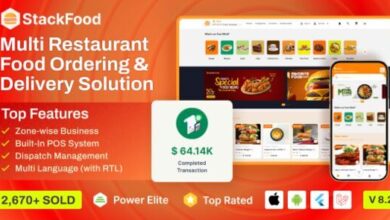 StackFood Multi Restaurant Food Delivery App with Laravel Admin