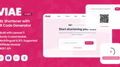 Viae URL Shortener with QR Code Generator Script