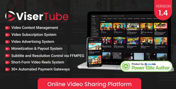 ViserTube Online Video Sharing Platform Nulled Script