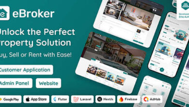 eBroker Real Estate Property Buy-Rent-Sell Flutter App with Laravel Admin Panel