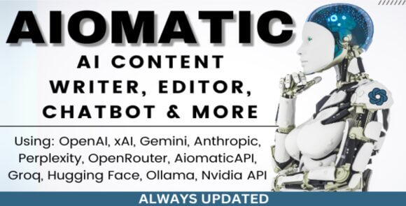 Aiomatic AI Content Writer Editor ChatBot and AI Toolkit Plugin