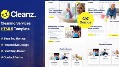 Cleanz Cleaning Service HTML Template