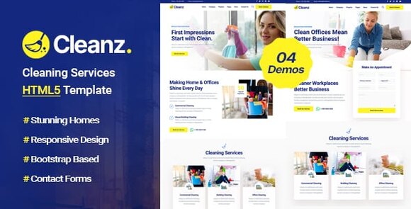 Cleanz Cleaning Service HTML Template