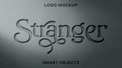 Cut-Out Paper PSD Logo Mockup