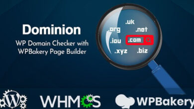 Dominion WP Domain Checker with WPBakery Page Builder Plugin