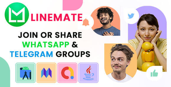 LineMate Unlimited WhatsApp and Telegram Groups Link App