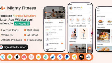Mighty Fitness Complete Fitness Solution Flutter App with Laravel ChatGPT Source
