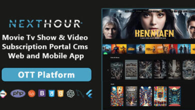Next Hour Movie TV Show and Video Subscription Portal CMS Web and Mobile App