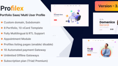 Profilex Multitenant Portfolio Website Builder with Appointment Module SaaS Nulled