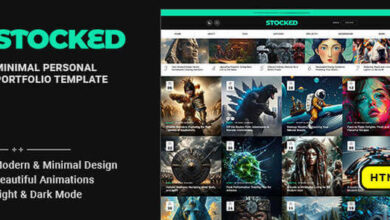 Stocked Personal Portfolio HTML Template