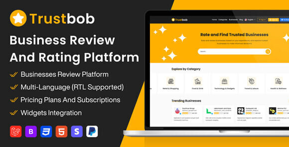 Trustbob Business Review And Rating Platform SaaS Nulled