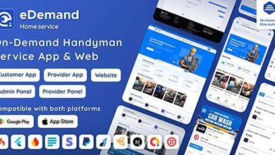 eDemand-Multi Vendor On Demand Handy Services Handyman with Flutter App Source