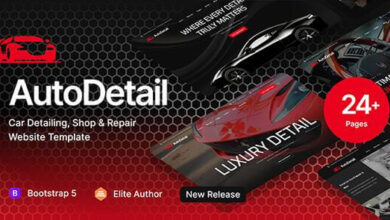AutoDetail Car Detailing Shop and Repair HTML Template