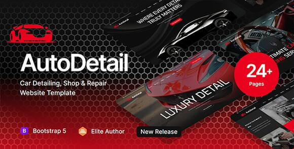 AutoDetail Car Detailing Shop and Repair HTML Template