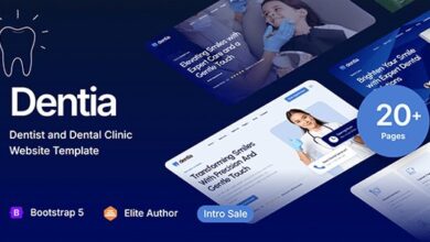 Dentia Dentist and Dental Clinic Website Template