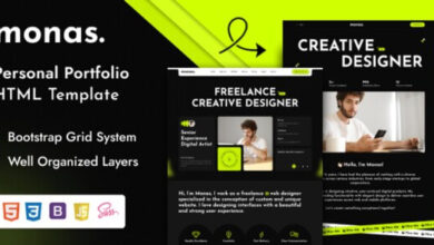Monas Personal Portfolio HTML Template