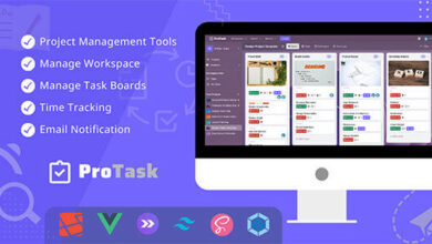 ProTask Project Management Tool Time Tracker Task Manager Script