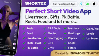 Shortzz Tiktok Clone Short Video App Live streaming Feed Story Flutter Laravel