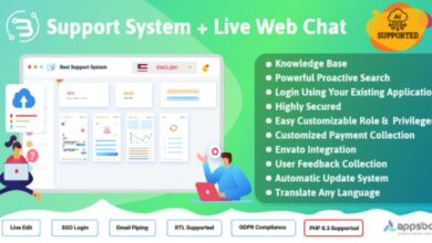 Support System Live Web Chat Client Desk and Ticket Help Desk Nulled Script
