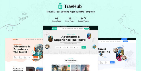 Travhub Tour and Travel Booking HTML Template