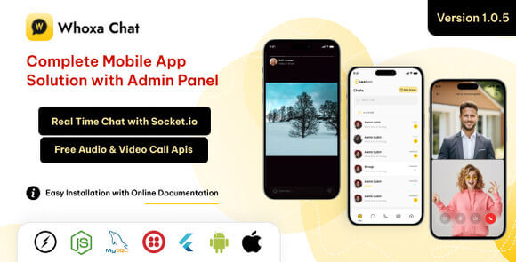Whoxa App Whatsapp Clone Android and iOS App Source