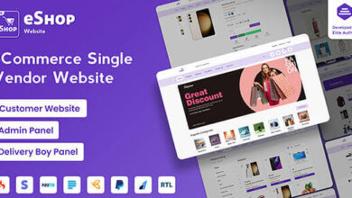 eShop Web eCommerce Single Vendor Website Nulled Script