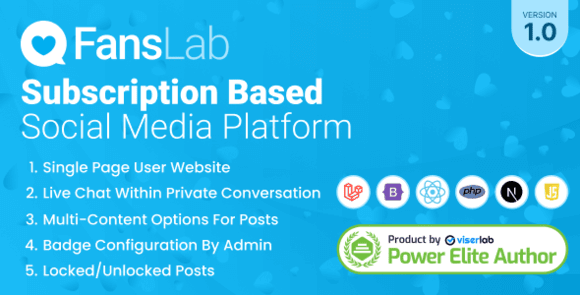 FansLab Subscription Based Social Media Nulled Script