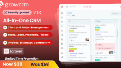 Grow CRM Laravel Project Management Nulled Script