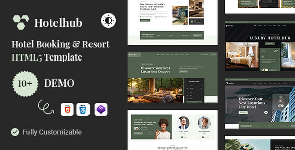 Hotelhub Hotel Booking and Travel Resort HTML5 Template