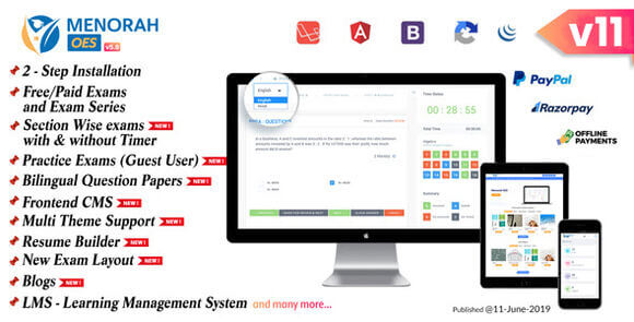 MenorahOES Online Learning and Examination System Script