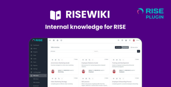 RiseWiki Internal Knowledge for RISE CRM Plugin