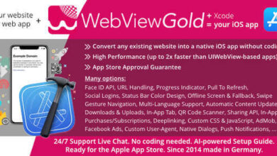 WebViewGold for iOS Convert Website to iOS App Source
