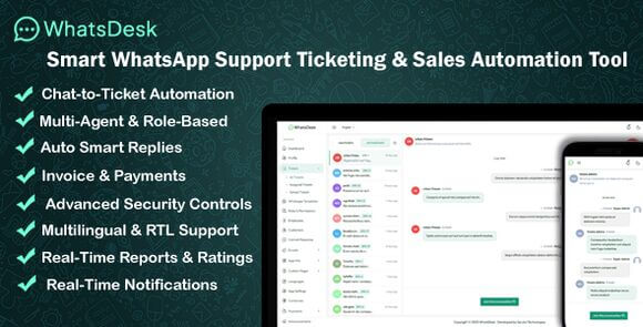 WhatsDesk Smart WhatsApp Support Ticketing and Sales Automation Tool