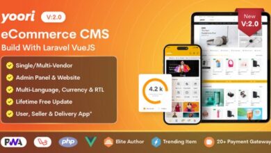 YOORI eCommerce Single and Multi-Vendor PWA Marketplace CMS Nulled Script